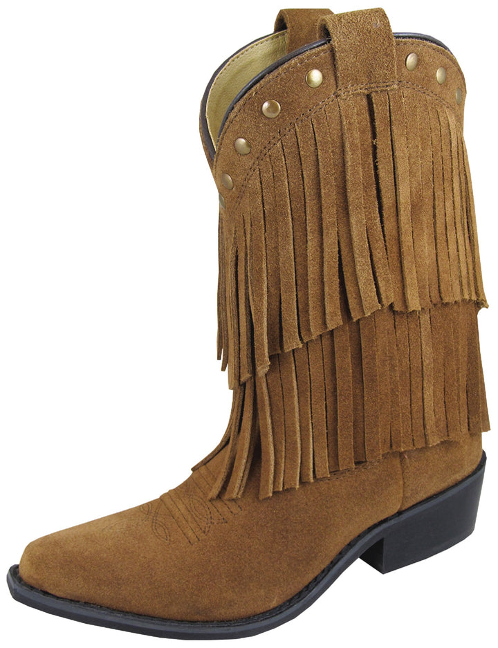 Smoky Mountain Youth Wisteria Double Fringe Tan Western Boot - westernoutlets