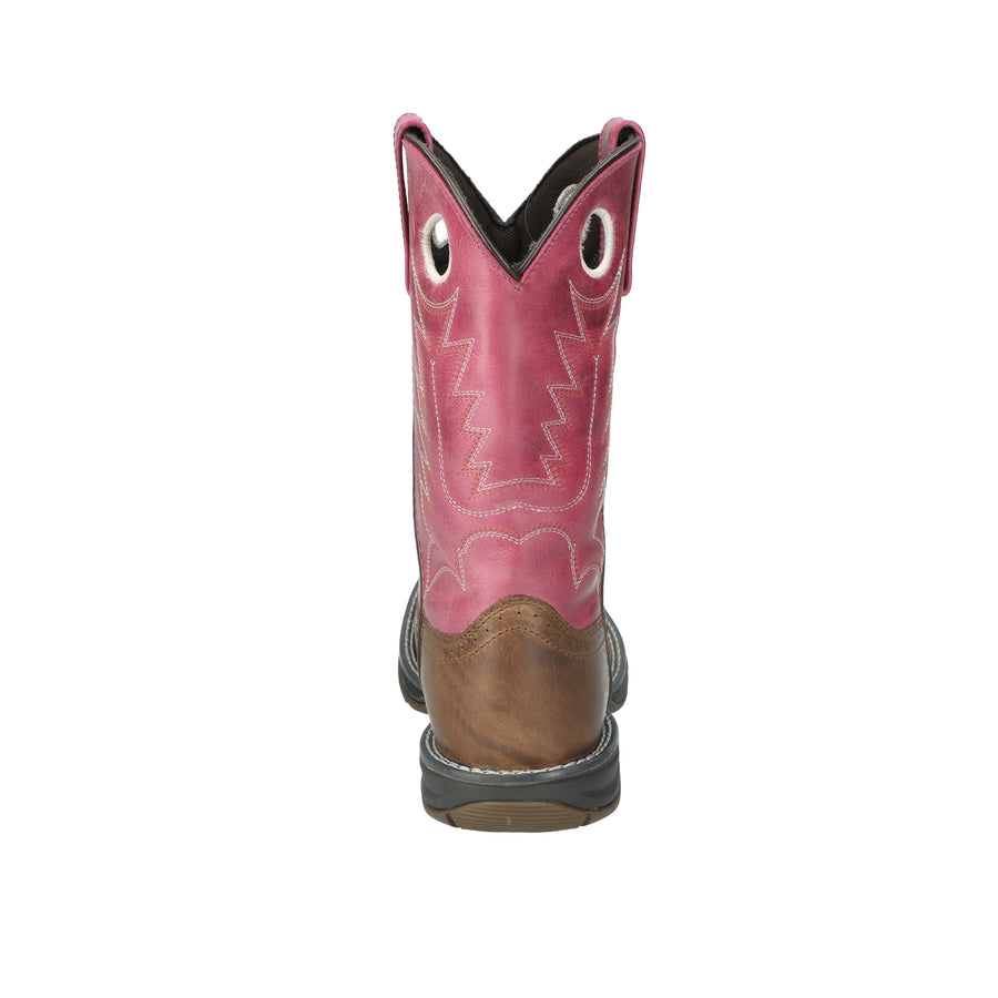 Women's Prairie Brown Oil Distress/Pink Leather Western Boot