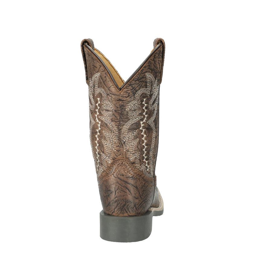 Kid's Presley Brown Leather Western Boot