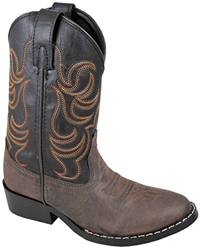 Smoky Mountain Youths Boys Monterey Western Cowboy Boots Brown/Black