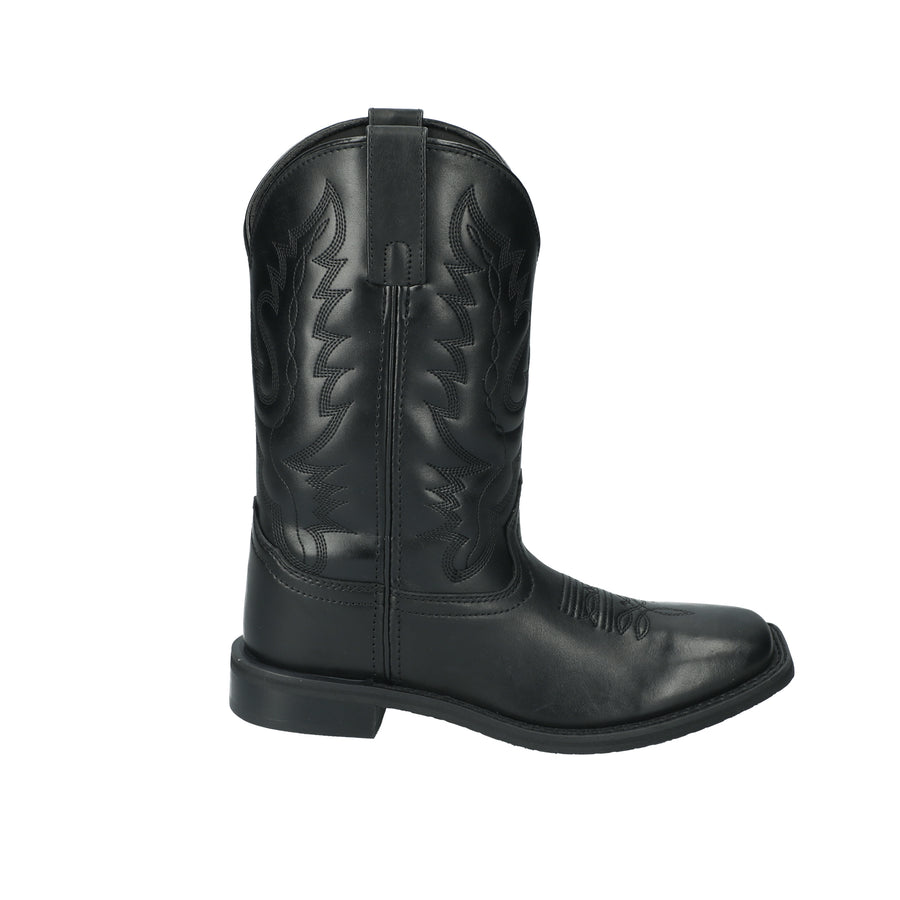 Women's Outlaw Black Leather Western Boot