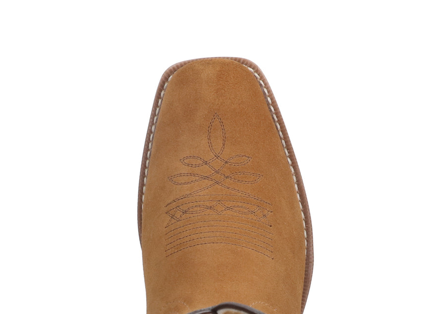 Men's Santa Fe Tan/Blue Leather Western Boot