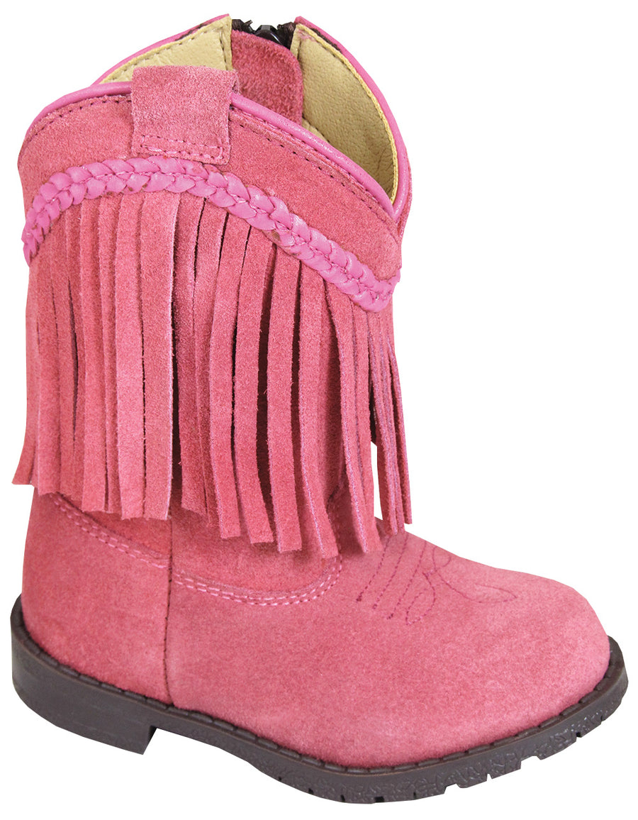 Smoky Mountain Toddler Western Hopalong Pink Fringe Zip Boot