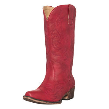 Womens Western Cowgirl Cowboy Boot, Red