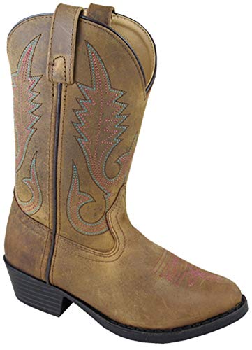 Smoky Mountain Youth Girls Brown Distress Western Annie Cowboy Western Boot