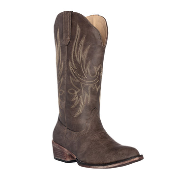 Women's Western Cowgirl Cowboy Boot | Brown Dallas Pointed Toe by Silver Canyon