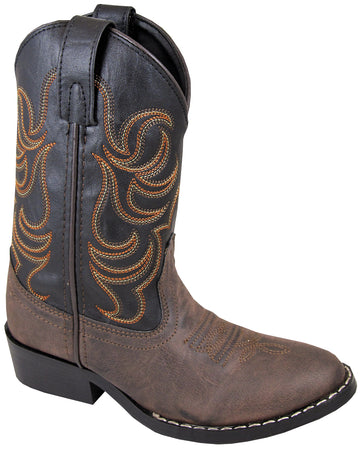 Smoky Mountain Children Boys Monterey Western Cowboy Boots Brown/Black