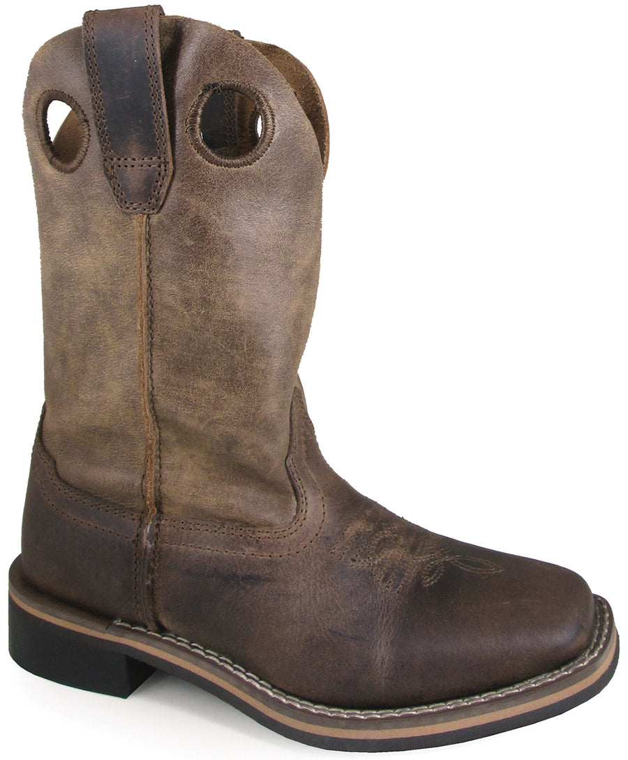 Smoky Children Waylon Distress Leather Cowboy Boot,Brown Oil Distress/Brown Distr