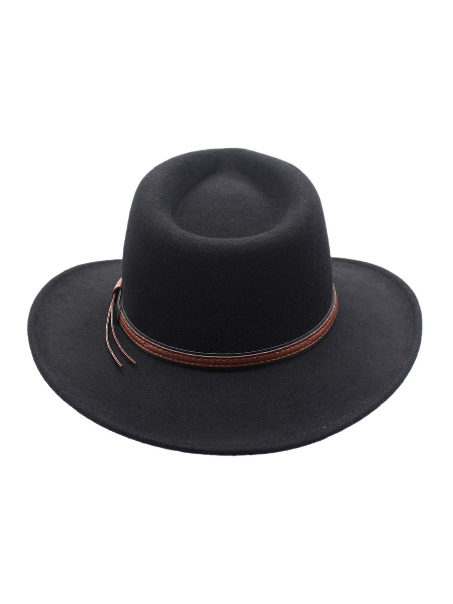 Men’s Outback Wool Cowboy Hat Denver Crushable Western Felt by Silver Canyon