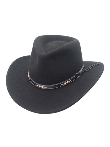 Santa Fe Crushable Wool Felt Outback Western Style Cowboy Hat by Silver Canyon