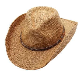 Silver Canyon Men's Phoenix Straw Shapeable Western Cowboy Sun Hat - Natural