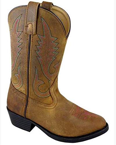 Smoky Mountain Youth Girls Brown Distress Western Annie Cowboy Western Boot