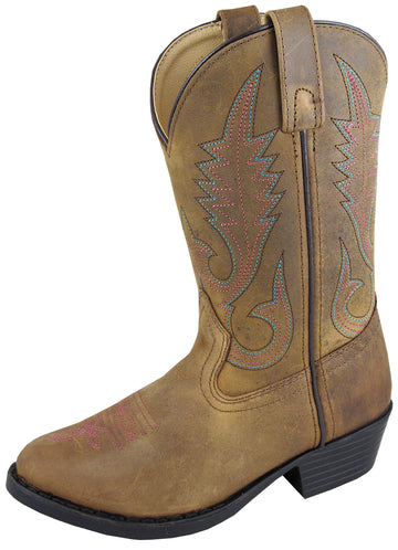 Smoky Mountain Girls Brown Distress Western Annie Cowboy Western Boot