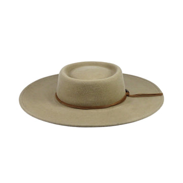 Silver Canyon Women’s Gambler Telescope Wool Felt Water Repellent Crushable Wide Brim Putty Western Hat