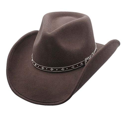 Men’s Wool Cowboy Hat Silverado Brown Shapeable Western Hats by Silver Canyon