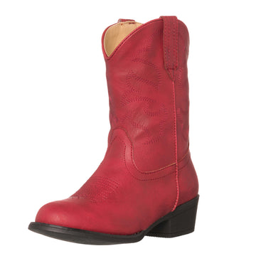 Children Western Kids Cowboy Boot | Monterey Red for Girls by Silver Canyon