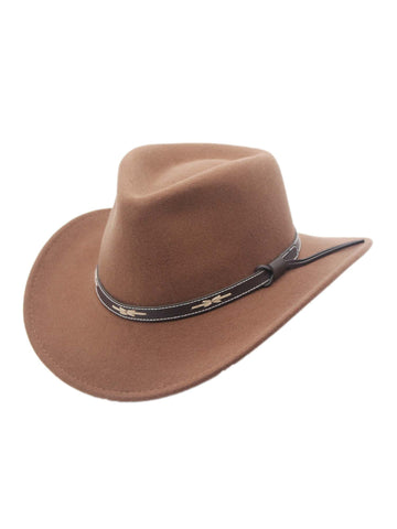 Santa Fe Crushable Wool Felt Outback Western Style Cowboy Hat by Silver Canyon