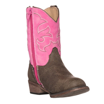 Children Western Kids Cowboy Boot | Toddler Monterey Pink Brown for Girls by Silver Canyon