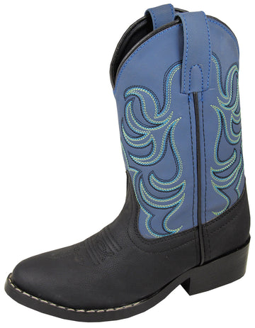 Smoky Mountain Boys Black/Blue Monterey Western Cowboy Boots - westernoutlets