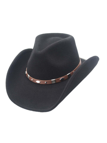 Winslow Shapeable Wool Felt Outback Western Style Cowboy Hat by Silver Canyon