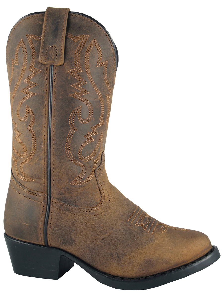 Smoky Mountain Childrens Denver Distressed Brown Leather Cowboy Boots