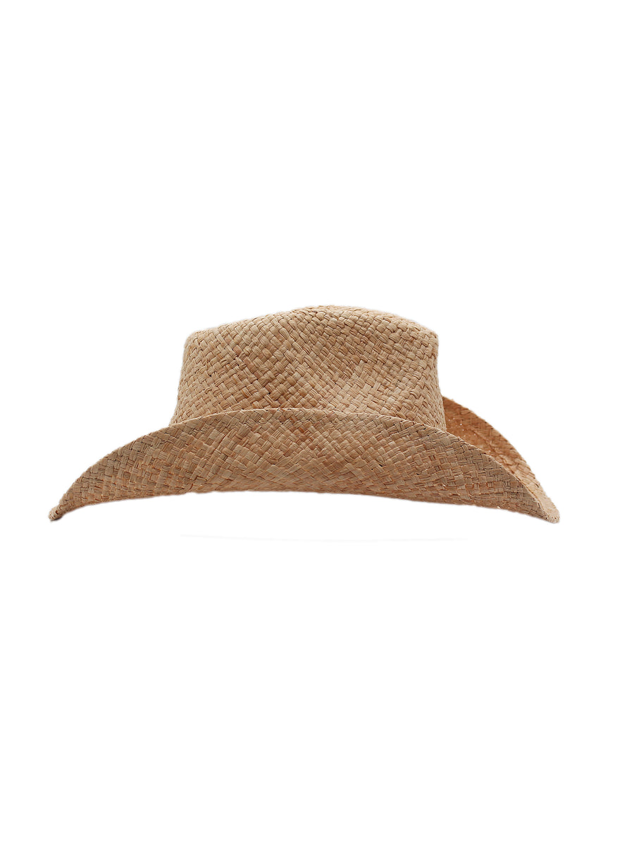 Silver Canyon Men's Winslow Raffia Straw Western Cowboy Summer Sun Hat - Natural